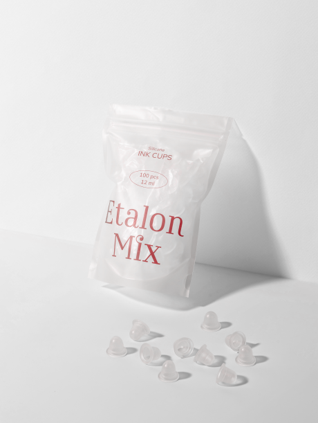 Etalon Mix Silicone Pigment Cups, 12 mm — 100 pcs