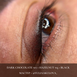 Dark chocolate #5 + hazernut #1 + black