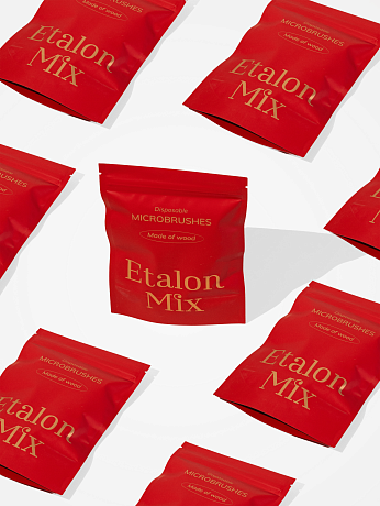 Микробраш пластик Etalon Mix, 100шт